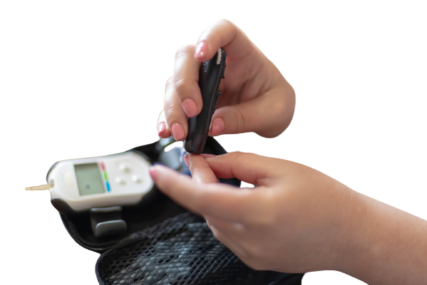glucose meter with lancet device